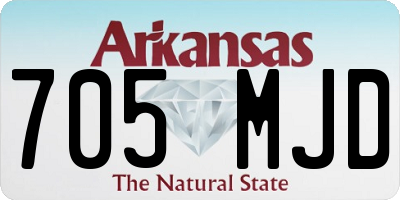AR license plate 705MJD