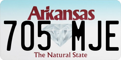 AR license plate 705MJE