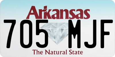 AR license plate 705MJF