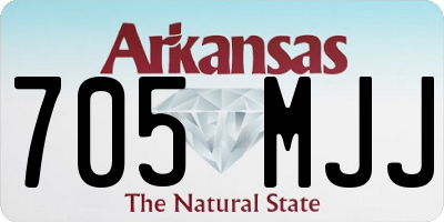 AR license plate 705MJJ