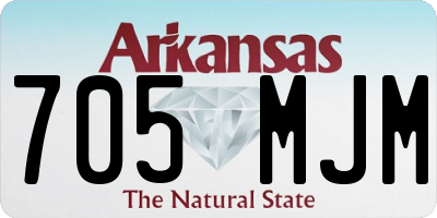 AR license plate 705MJM