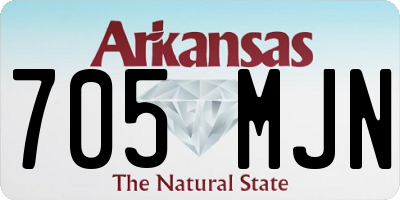 AR license plate 705MJN