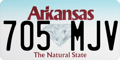 AR license plate 705MJV