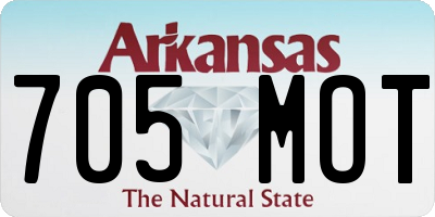 AR license plate 705MOT