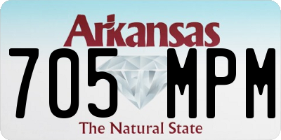 AR license plate 705MPM