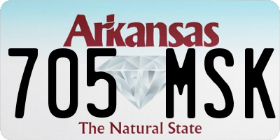 AR license plate 705MSK