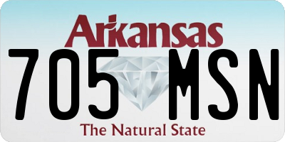 AR license plate 705MSN