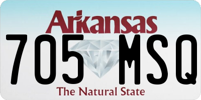 AR license plate 705MSQ