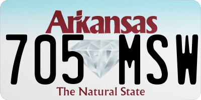 AR license plate 705MSW