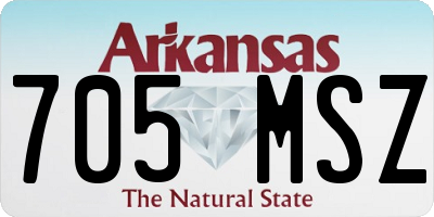 AR license plate 705MSZ