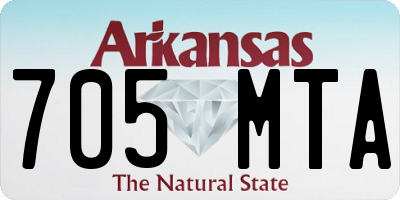 AR license plate 705MTA