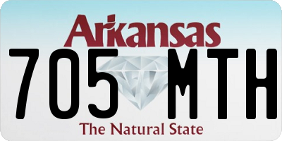 AR license plate 705MTH