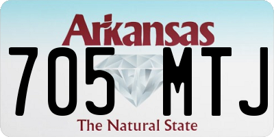 AR license plate 705MTJ