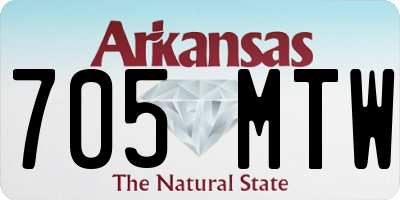 AR license plate 705MTW