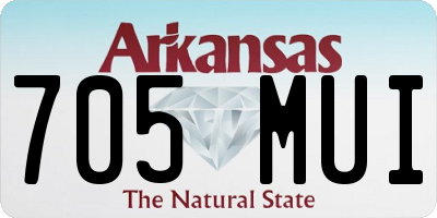 AR license plate 705MUI