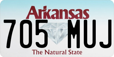 AR license plate 705MUJ
