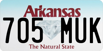 AR license plate 705MUK