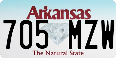 AR license plate 705MZW