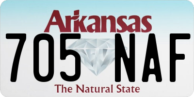 AR license plate 705NAF