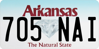 AR license plate 705NAI