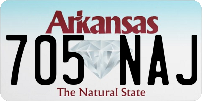 AR license plate 705NAJ