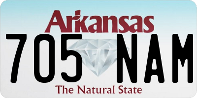 AR license plate 705NAM