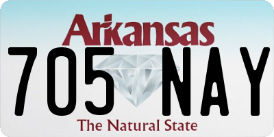 AR license plate 705NAY
