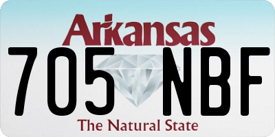 AR license plate 705NBF