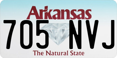 AR license plate 705NVJ