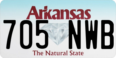 AR license plate 705NWB