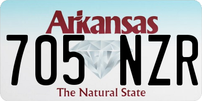AR license plate 705NZR