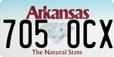 AR license plate 705OCX