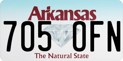 AR license plate 705OFN