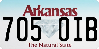 AR license plate 705OIB
