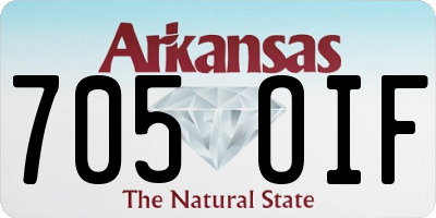 AR license plate 705OIF
