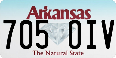 AR license plate 705OIV