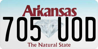 AR license plate 705UOD