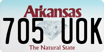 AR license plate 705UOK