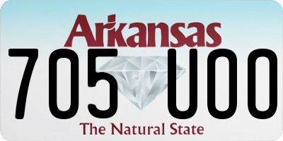 AR license plate 705UOO