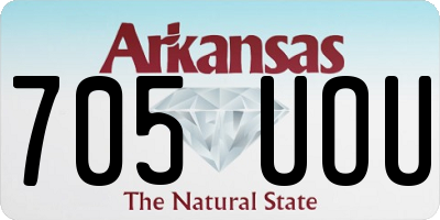 AR license plate 705UOU