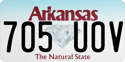 AR license plate 705UOV