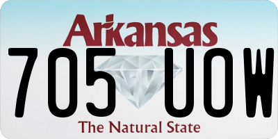 AR license plate 705UOW