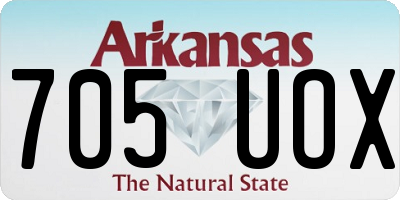 AR license plate 705UOX