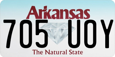 AR license plate 705UOY