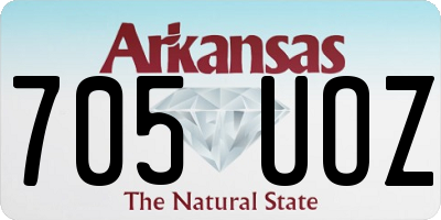 AR license plate 705UOZ