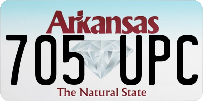 AR license plate 705UPC