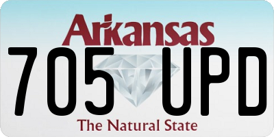 AR license plate 705UPD