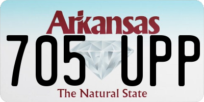 AR license plate 705UPP