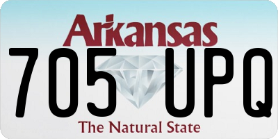 AR license plate 705UPQ