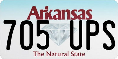 AR license plate 705UPS